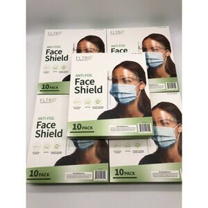 Face Shields 10-pack Barrier Comfort FLTR Pure Protection Anti-Fog Lot of 10